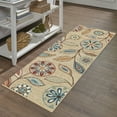 thumbnail image 3 of Maples Rugs Reggie Bohemian Floral Beige Washable Hallway Runner Rug, 2' x 6', 3 of 7