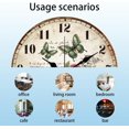thumbnail image 3 of 1pc Printed Wall Clock for Home Living Room Bedroom Decoration Flat Round Butterfly 300mm, 3 of 9