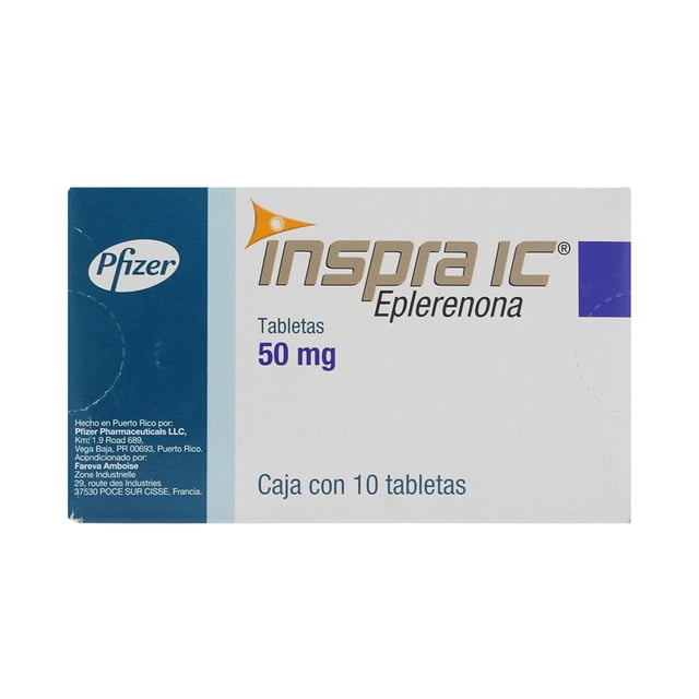 Inspra IC 50 mg 10 tabletas