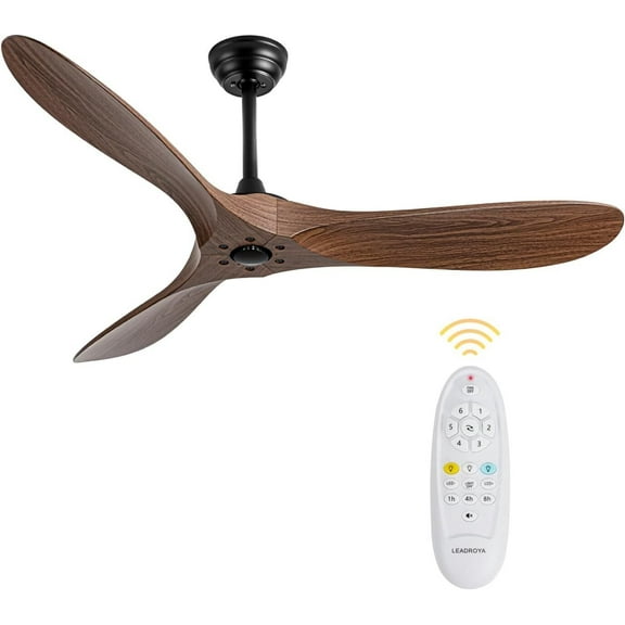 60 inch Ceiling Fan with Remote Control - Timed Lighting, Reversible Airflow and Quiet Operation for Living Room & Bedroom & Outdoor