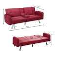 thumbnail image 6 of Derzers Futon Frames & Sets Convertible Futon Sofa Bed, Modern Style, Linen, 74.8", 6 of 6
