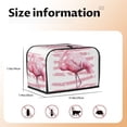 thumbnail image 4 of KLL Flamingo Print 2 Slice Toaster Dust Covers Kitchen Small Appliance Cover with 2 Pockets,Can hold Jam Spreader Knife & Toaster Tongs (11.4 x 7.9 x 7.5), 4 of 6