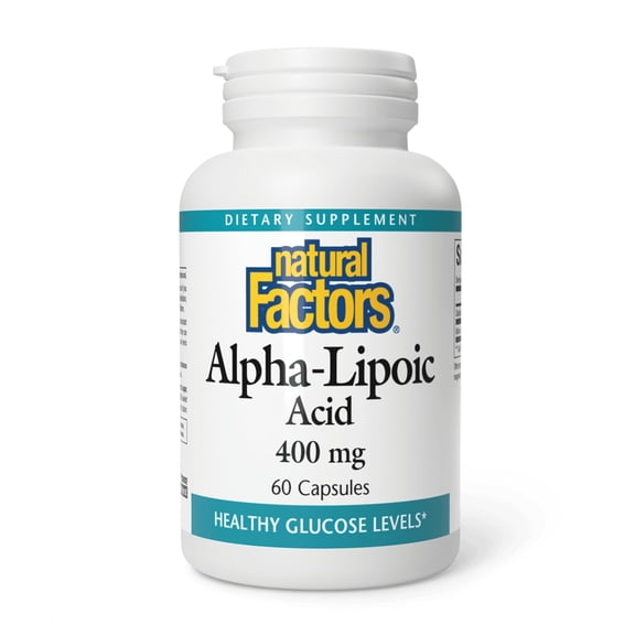 Natural Factors Alpha-Lipoic Acid 400 mg, Whole Body Antioxidant Support, 60 Capsules