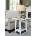 thumbnail image 3 of Solid Wood Square Drop Leaf Side Table in White, 3 of 6