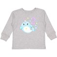 thumbnail image 3 of Inktastic Happy 2nd Birthday with Cute Narwhal Stars and Bubbles Boys or Girls Long Sleeve Toddler T-Shirt, 3 of 5