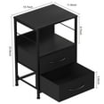 thumbnail image 7 of Oumilen Adult Nightstand for Bedroom End Side Table with 2 Drawers and Open Shelf Wood, Black Set of 2, 7 of 7