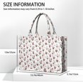 thumbnail image 3 of Large Capacity Tote Bag,White Christmas Santa Pattern Handbag Fashion Luxury Tote Bag,15.7"x13"x 5.1" Inches,Laptop Compatible, 3 of 6