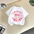 thumbnail image 4 of shoper Girls Shirts 4t Round Neck Letter Graphic Print Short Sleeve T-Shirt Soft Preppy Clothes Toddler Girl Clothes White 130, 4 of 4