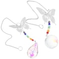 thumbnail image 4 of 2 piezas de atrapasol para colgar en la ventana, colgante de mariposa de cristal, atrapasol, decoración de prisma, 4 of 7