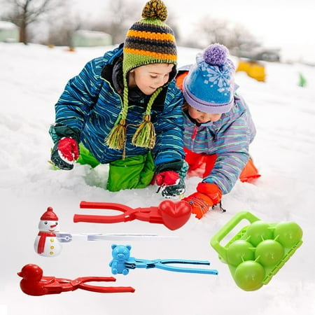 

TMOYZQ Christmas Toys for Baby Girls Boys Snow Snowball Maker Clip Maker Animal Shaped Snow Sand Molds Tool Winter Snow Toys Kit Christmas Gift for Toddler on Clearance