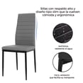 thumbnail image 4 of Set De 4 Sillas Comedor Minimalista Moderno Respaldo Alto, 4 of 6