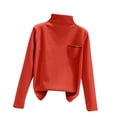 thumbnail image 1 of MeetoTime Hauts à Col Montant pour Femmes Automne Confortables Couleur Unie Manches Longues, 1 of 6