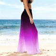 thumbnail image 4 of Mesh Beach Cover Up Pants for Women High Waisted Ombre Gradient Wide Leg Sheer Trousers Loose Fit Breathable Swimwear Outfits for Cruise, 4 of 7