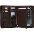 thumbnail image 1 of Leather Portfolio For Ipad Pro 11 2021 3Rd/2Nd/1St Generation With Pencil Holder, Genuine Leather Business Notepad Legal Pad Notebook Portfolio With Zipper, Tablet Padfolio Case For Ipad 11 Pro, 1 of 6