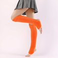 thumbnail image 2 of TRUBKH Fuzzy Leg Warmers Fur Leg Warmers Knee High Stockings for Women Thigh High Stockings Leg Warmers 80s Women Knee High Socks for Women Over the Knee Socks Orange One Size, 2 of 6