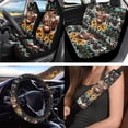 thumbnail image 2 of Jeiento Highland Cow Car Accessories Interior Seat Covers with Steering Wheel Cover Seatbelt Covers Trash Bag Cup Holders Keychain Southwest Aztec Air Vent Storage Bag Auto Decoration 12 Pack, 2 of 7