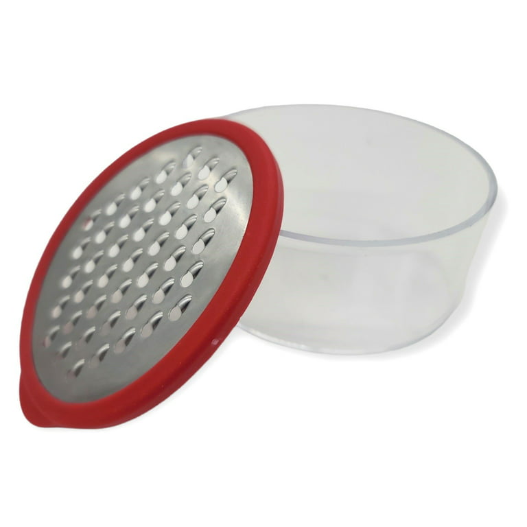 Handy Housewares Mini Grater with Container - Ideal for Grating Garlic,  Cheese and Zesting Citrus - Random Color 3 Pack 