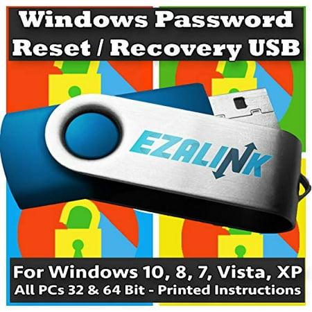 Windows Password Reset Recovery USB for Windows 10, 8.1, 7, Vista, XP | #1 Best Unlocker Software Tool {For Any PC (Best Virus Malware Protection Windows 10)