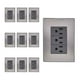 thumbnail image 1 of Placa Armada Inox 3 Contactos De Un Modulo Oxford 10Pzs, 1 of 3