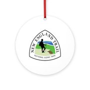 CafePress - New England National Trail -  Round Wood Ornament 4"