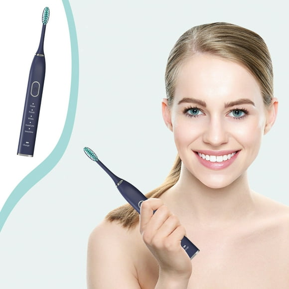 Toothbrush With 2 Brush Heads For Adults And Kids, IPX7, 5 Modes With 2 Minutes Built In Smart Timer,