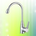 thumbnail image 1 of SEWACC Rotatable Silver Kitchen Sink Faucet Hot and Cold Water Mixer Premium PVC Scratch Resistant, 1 of 8
