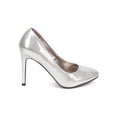thumbnail image 2 of Breckelles EA41 Women Metallic Fabric Almond Toe Classic Stiletto Pump, 2 of 5