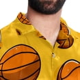 thumbnail image 5 of Basketball Men's Casual Hawaiian Shirt Printed Button Down Short Sleeve Summer Beach Shirts Unisex, 5 of 6