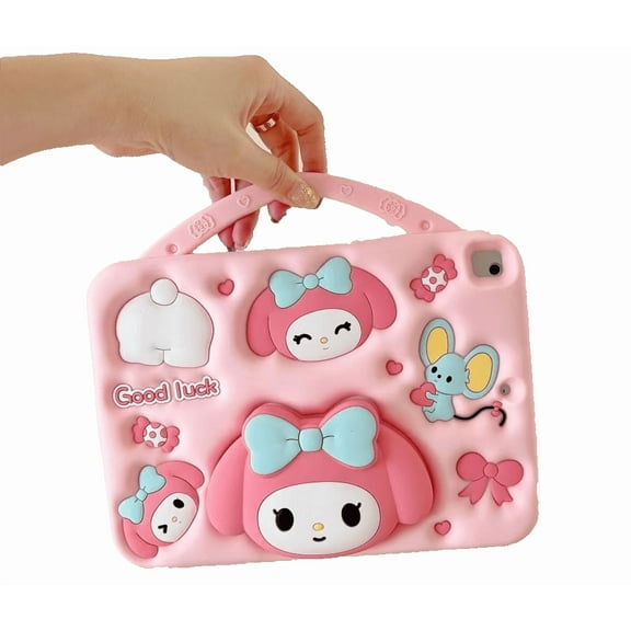 3D Cartoon Kitty Case for iPad (A16) 11th Generation 11 Inch 2025, iPad 10th Generation 10.9 inch 2022 Kids Shockproof Case Cover
