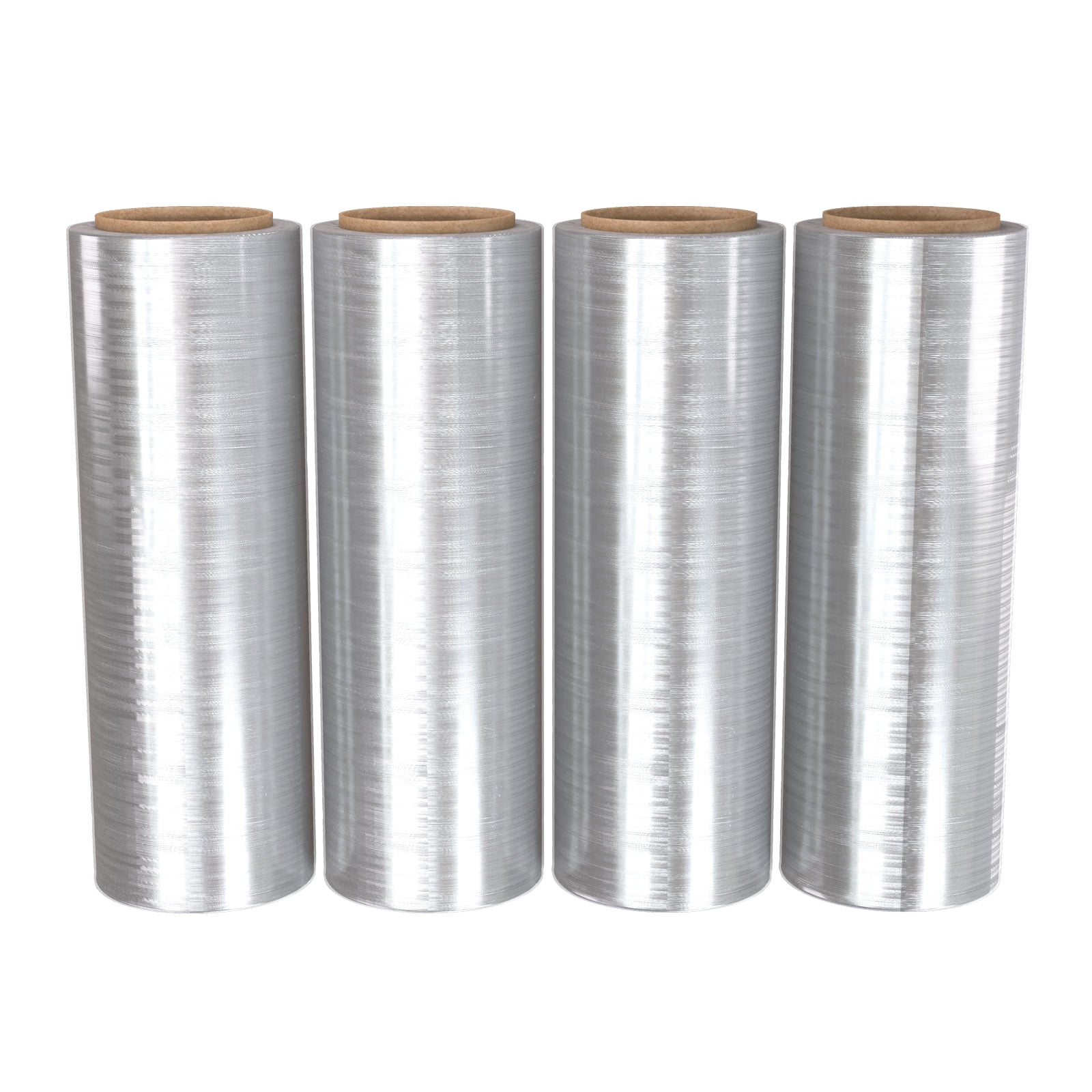 Stretch Film, 17.3" x 1500', 39 Gauge Pre-stretch, Pallet Wrap, No Handle, 4-CT Case