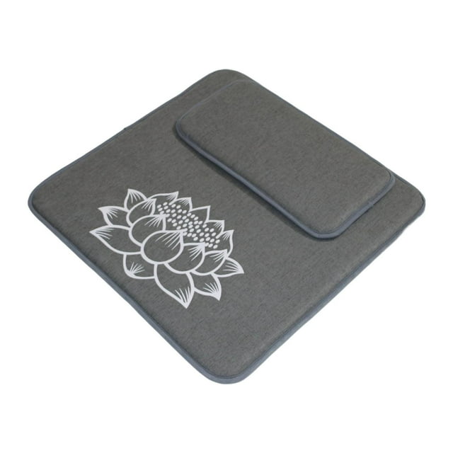 Cojín de meditación, juego de almohadas para el suelo, almohadilla antideslizante cuadrada para , para balcón, ejercicio, mujeres, observación, Gris