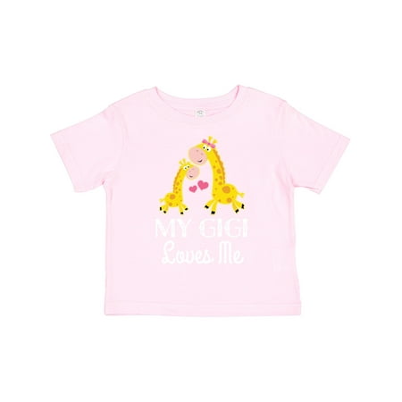 

Inktastic Gigi Loves Me Girls Giraffe Granddaughter Gift Toddler Toddler Girl T-Shirt