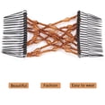 thumbnail image 4 of M Buder Magic Easy Hair Beads Slide Stretchy Comb Clip Stretchable Hairpin for Women Girls, Coffee Brown (3.35 inches / 8.5 cm), 4 of 5