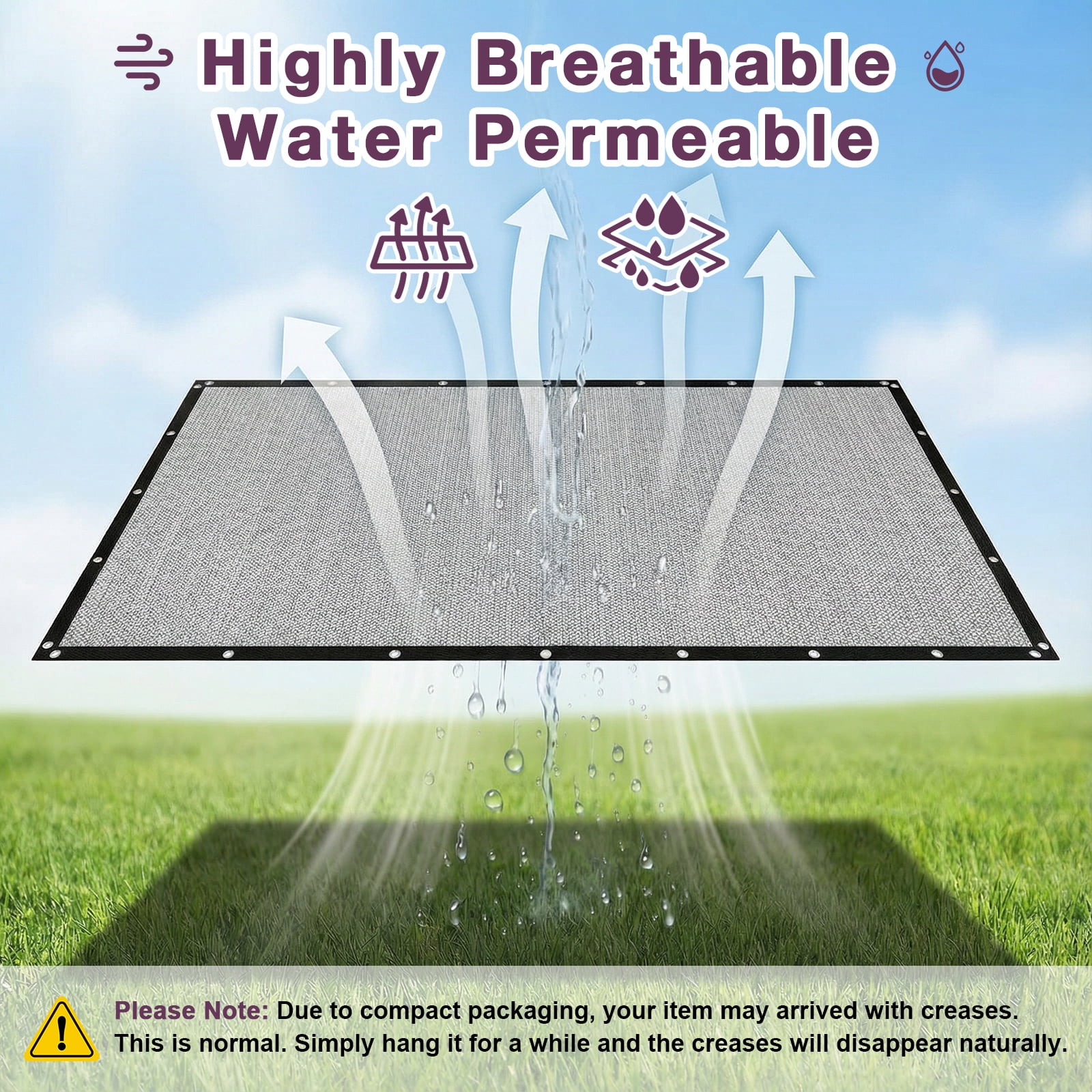 Jane Stone 90% Shade Fabric Sun Shade Cloth with Grommets,12'X16' Pergola Replacement Shade Cover Canopy for Garden Outdoor Patio,Light Grey (We Make Custom Size)