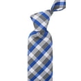 thumbnail image 3 of Scott Allan Collection Blue and Gray Tie | Standard Size 3.3" Necktie, 3 of 5
