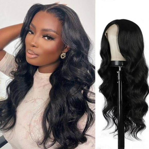 TopLLC Wigs Fashionable Women's Long Curly Wig With Waves Chemical Fiber Wig Cap With Micro-Curled Waves Long Wig About 65cm Mid split toupee
