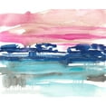thumbnail image 2 of Goldberger, Jennifer 14x12 White Modern Wood Framed Museum Art Print Titled - Indigo Sunset II, 2 of 4
