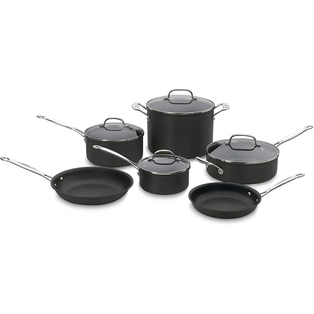 Cuisinart 66-10 Juego de Ollas Anodizado, 10 Piezas