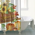 thumbnail image 5 of Rideau de Douche Ferme Rustique Automne Citrouilles Récolte, Rideaux de Baignoire Réutilisables avec Crochets Tissu Polyester Basique pour Jour de l'Action de Grâce Fête d'Automne Décoration Maison, 5 of 5