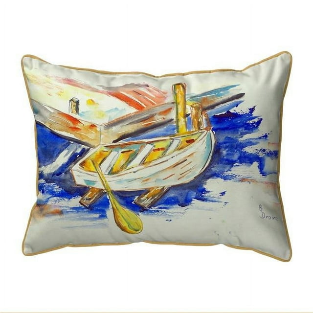 Betsy Drake SN140 11 x 14 Po. Betsys Bateau à Rames Petit Oreiller Intérieur et Extérieur