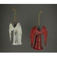 thumbnail image 3 of Things2Die4 Juego de 2 campanas de ángel colgantes vintage rojas y blancas Things2Die4 C19831, 3 of 3