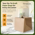 thumbnail image 2 of EKOBAGS Sturdy Brown Paper Gift Bags with Handles |   &  | 12x8x13 Inches, 25-Pack, 2 of 6