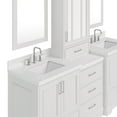 thumbnail image 4 of Ariel Stafford 85 In. Double Rectangle Sink Bathroom Vanity Set With Carrara White Quartz Countertop 1.5 Edge In White, 4 of 8