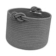 thumbnail image 1 of Cesta tejida pequeña con cuerda de algodón vacía para juguetes de mascotas, macetas y apartamentos. Gris, 1 of 9