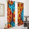 thumbnail image 2 of Fun Pizza Window Curtain Panels Grommet Blackout Curtains Blackout Curtains for Living Room, 2 of 7
