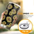 thumbnail image 3 of Sunflower Tumbler Cups 20 oz Coffee Tumbler Travel Mug with Lid, Stainless Steel Double-Wall Vacuum Insulation Mug, 3 of 6