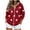 Red, variant on Women’s Loose Fit Star Print Full Zip Hooded Jacket Long Sleeve Outerwear With Pockets Fall Winter Everyday Casual Travels Clothing