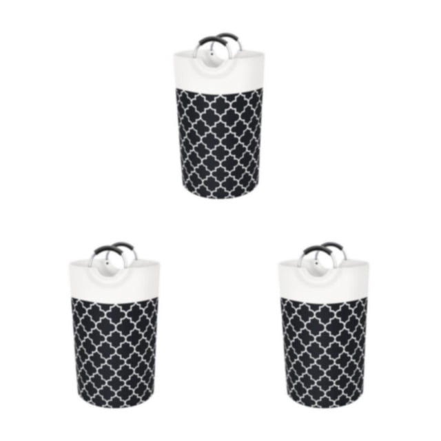 Cesto de ropa Toystoory 90L almacenamiento tela ligera Negro mango de aluminio impreso