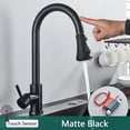 thumbnail image 1 of Rozin Smart Touch Kitchen Faucet Black Poll Out Sensor Faucets Brushed Gold 360 Rotated Crane Hot And Cold Water Mixer Taps, 1 of 5