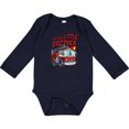 thumbnail image 3 of Inktastic Little Brother Fire Truck Boys Long Sleeve Baby Bodysuit, 3 of 5